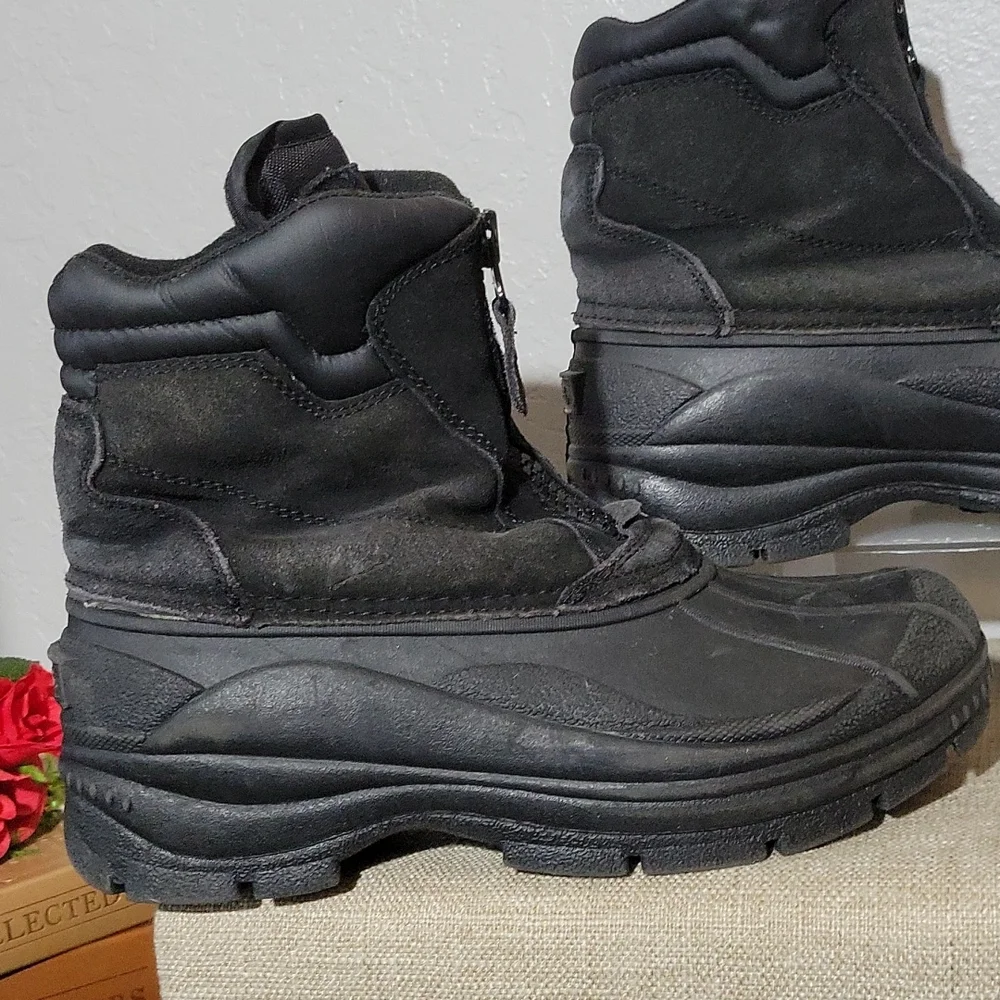 TOTES Men's 7 Tornado Leather Rain Boots